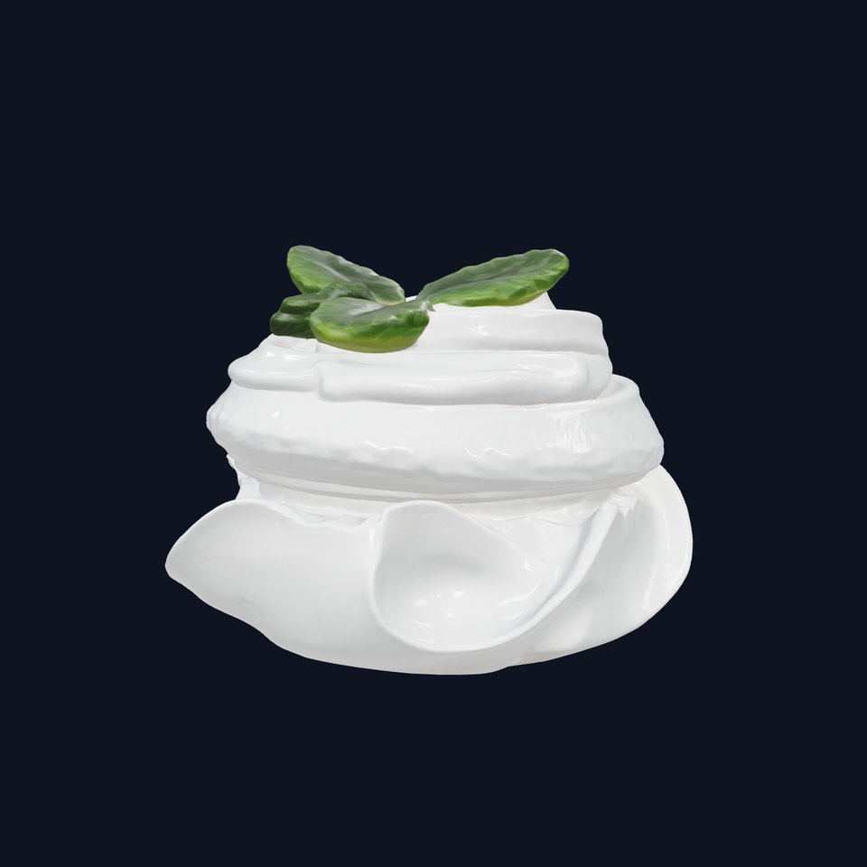 Meringue Cake with Mint Leaf 3D model pack